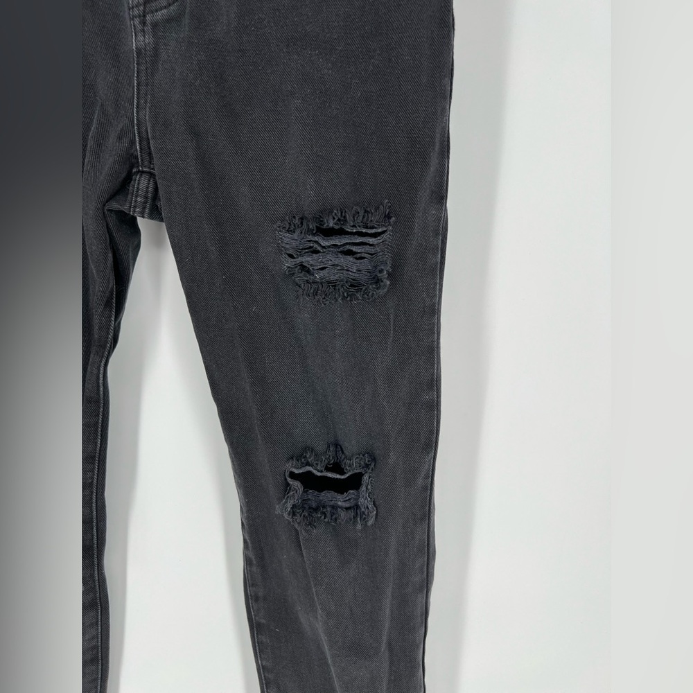PACSUN BLACK HIGH RISE STRAIGHT RIPPED JEANS - Picture 3 of 10
